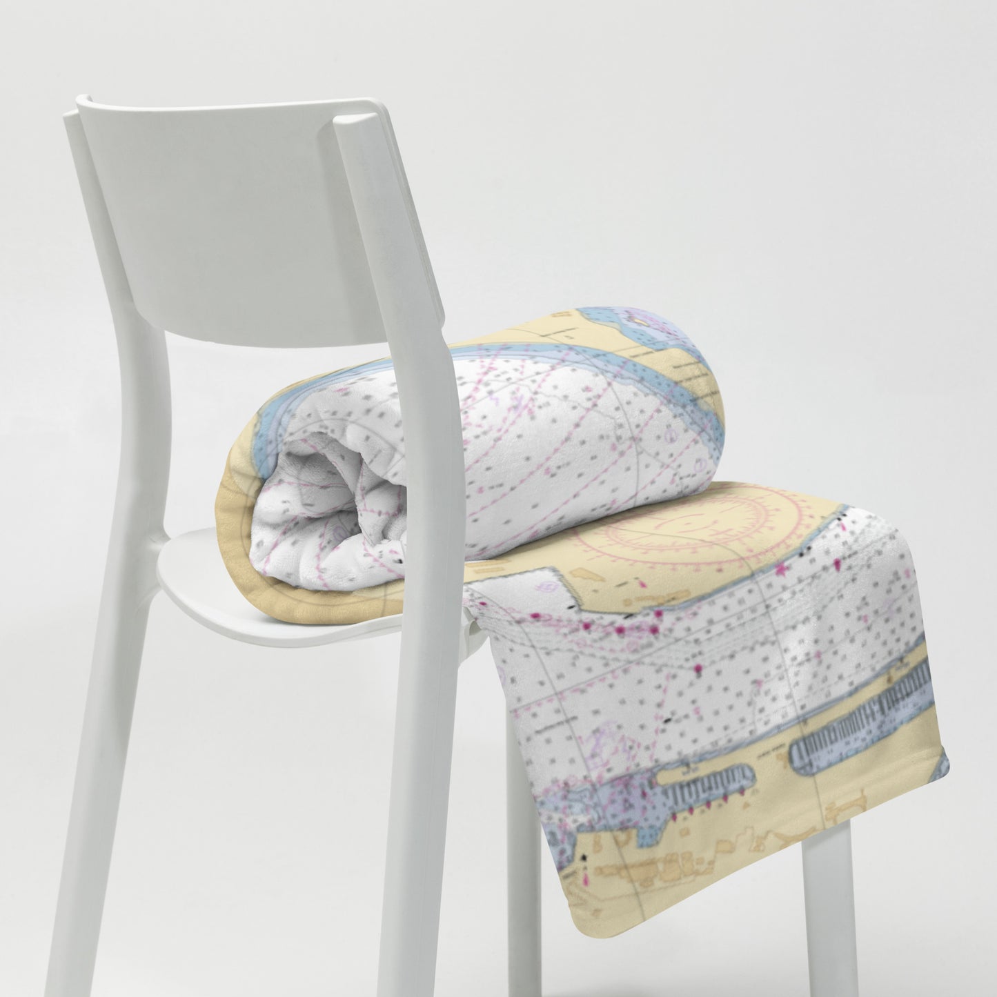 San Diego Harbor Chart Throw Blanket
