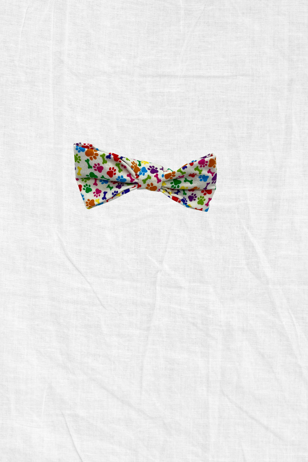 Rainbow Pawprints Pet Bow Tie