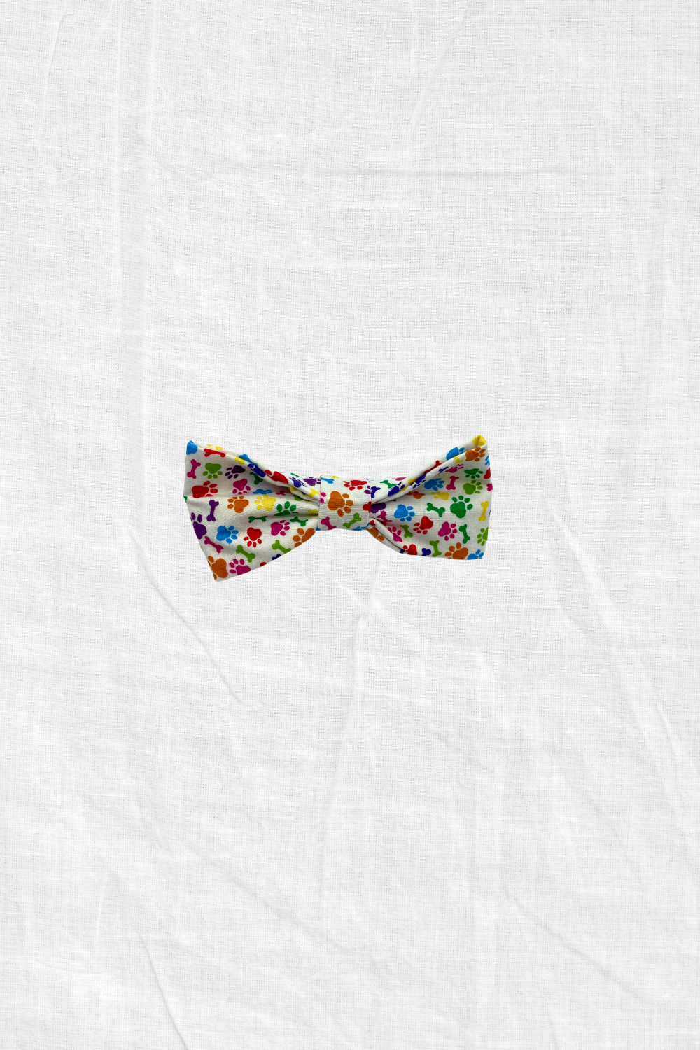 Rainbow Pawprints Pet Bow Tie