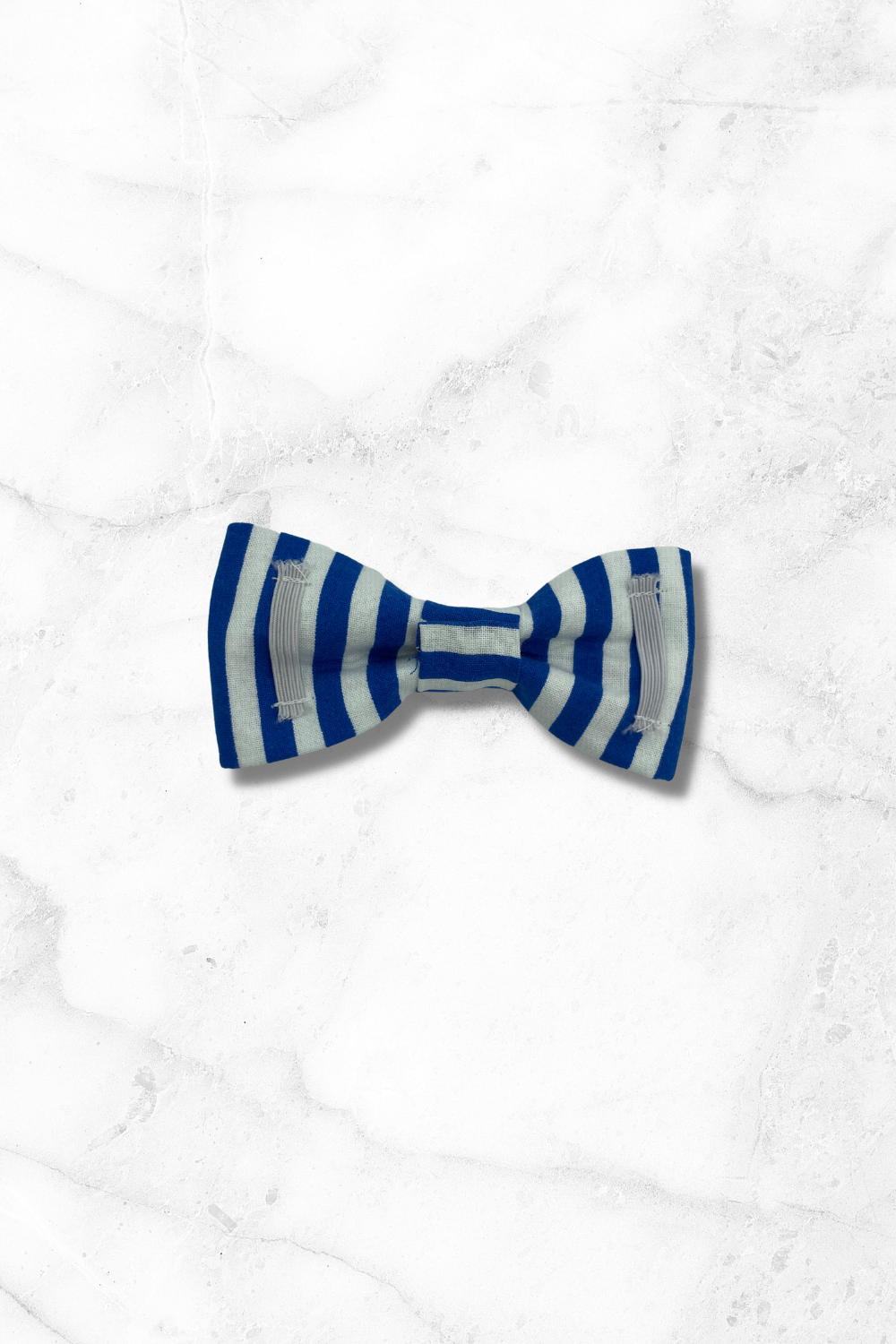 Blue and White Striped Summer Pet Bowtie