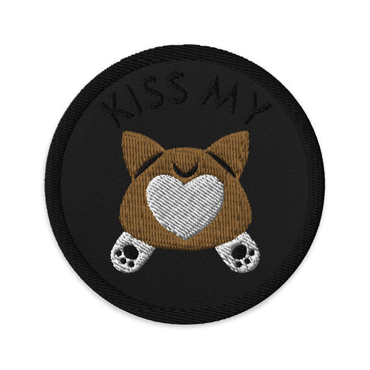 Kiss My Corgi Butt Embroider Patches