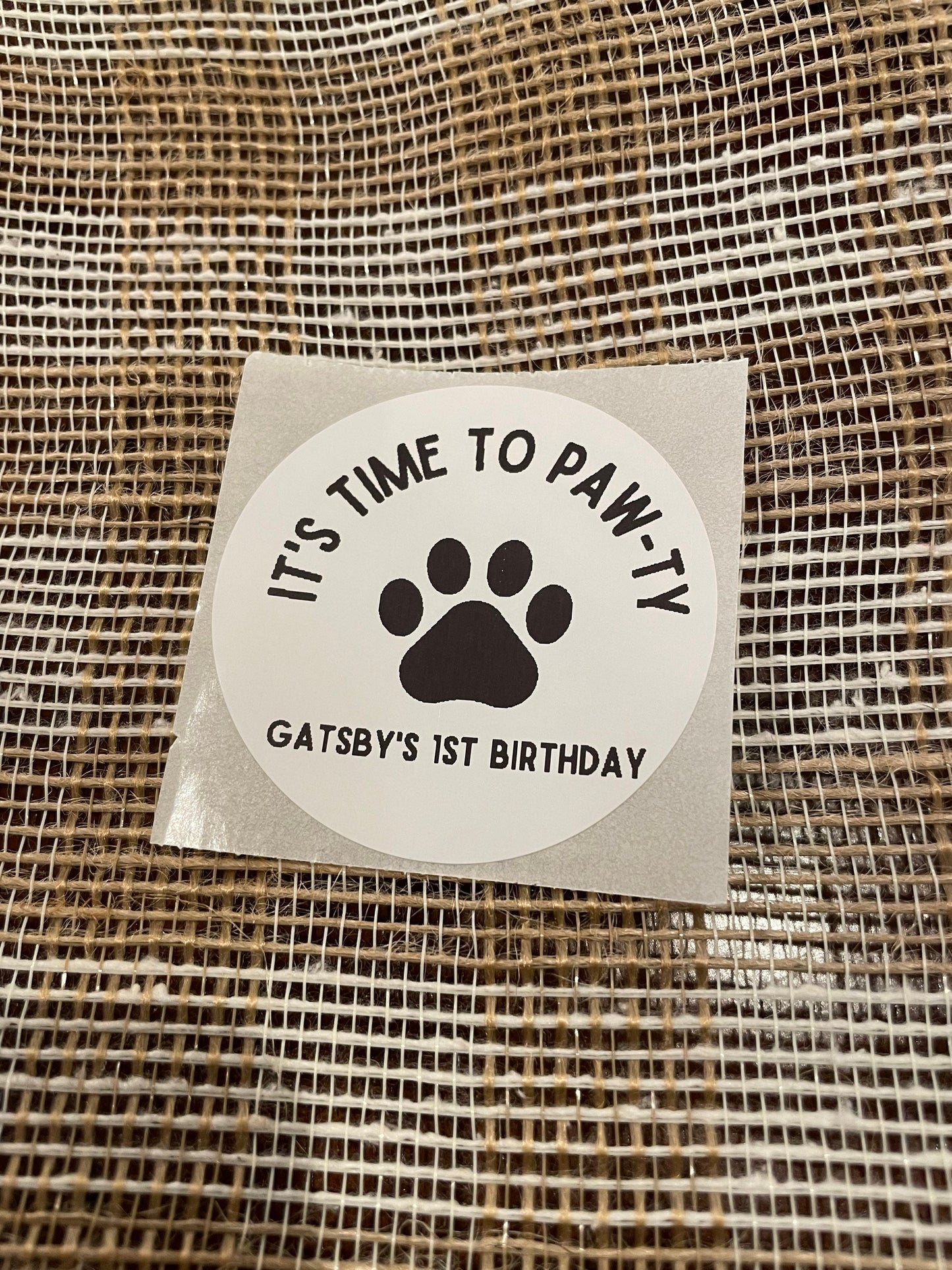 Customizable it’s time to Pawty Stickers