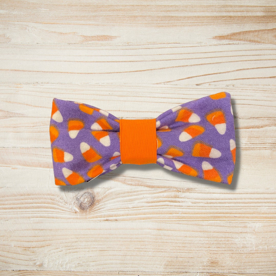 Dog Halloween Candy Corn Bow Tie