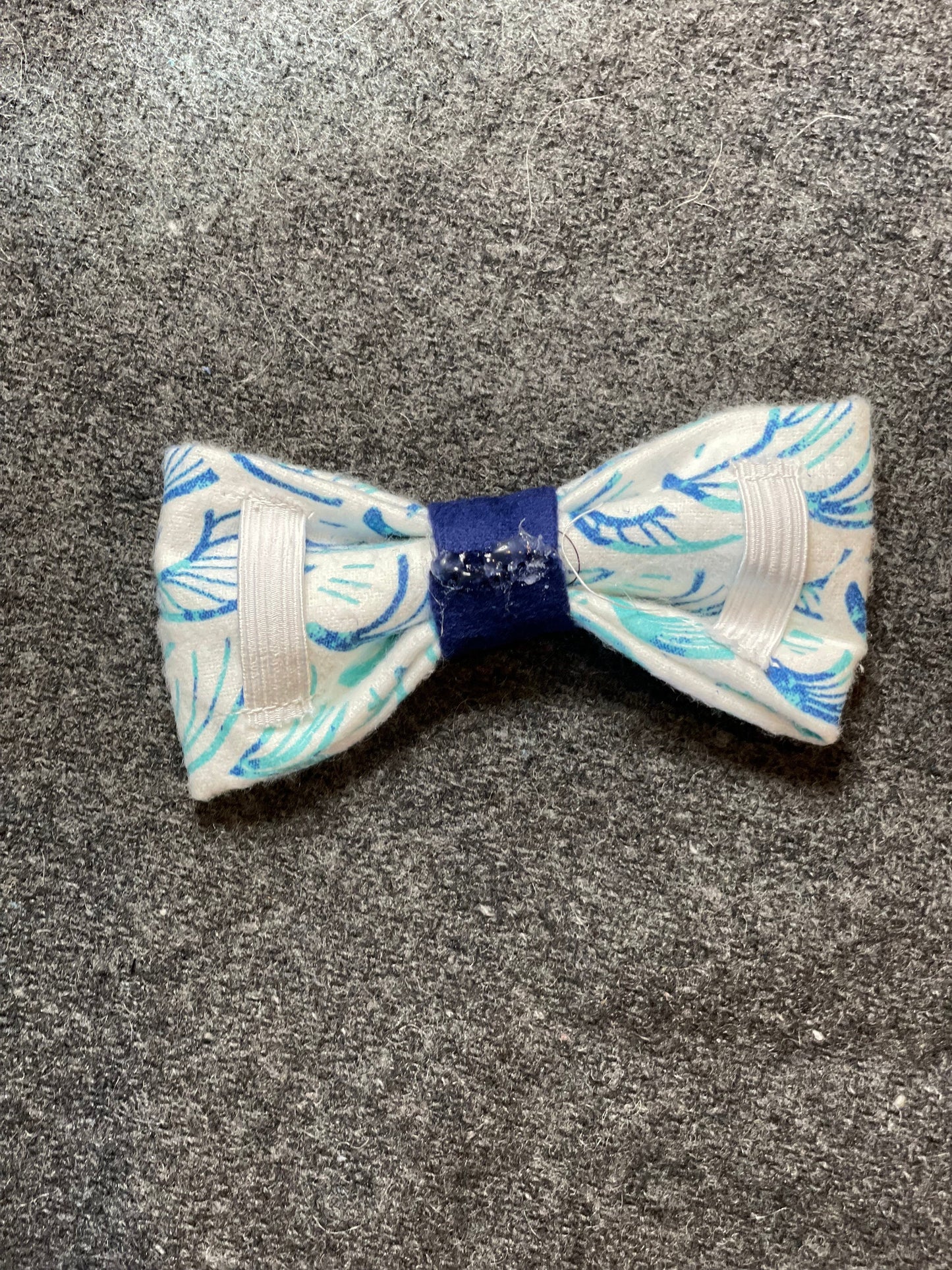 Nautical Waves Dog Bow Tie