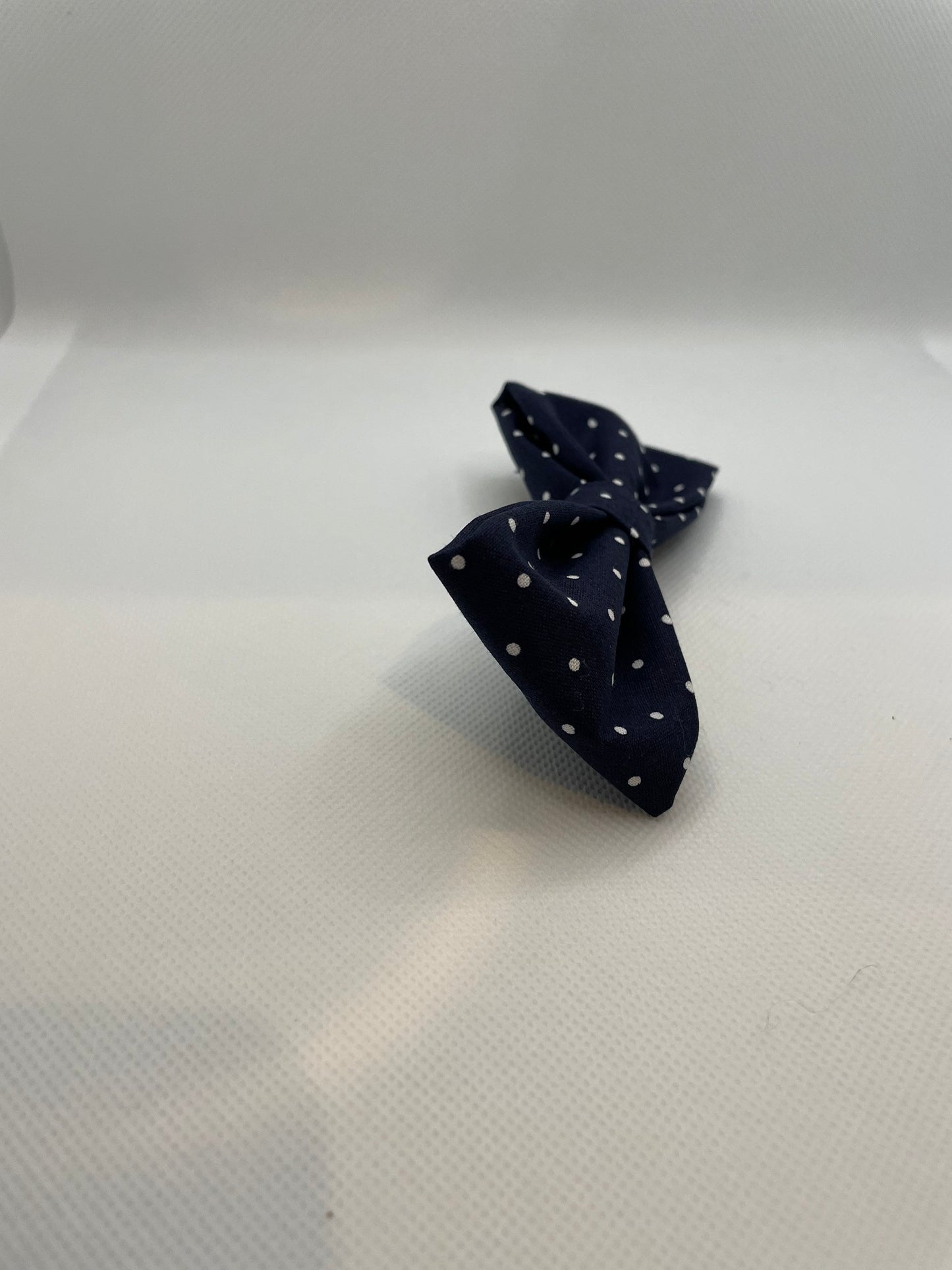 Navy and White Polka Dot Dog Bow Tie| Dog Bowtie | Cat Bowtie | Dog Mom Gift | Gifts for Dog Lovers | Pet Gift