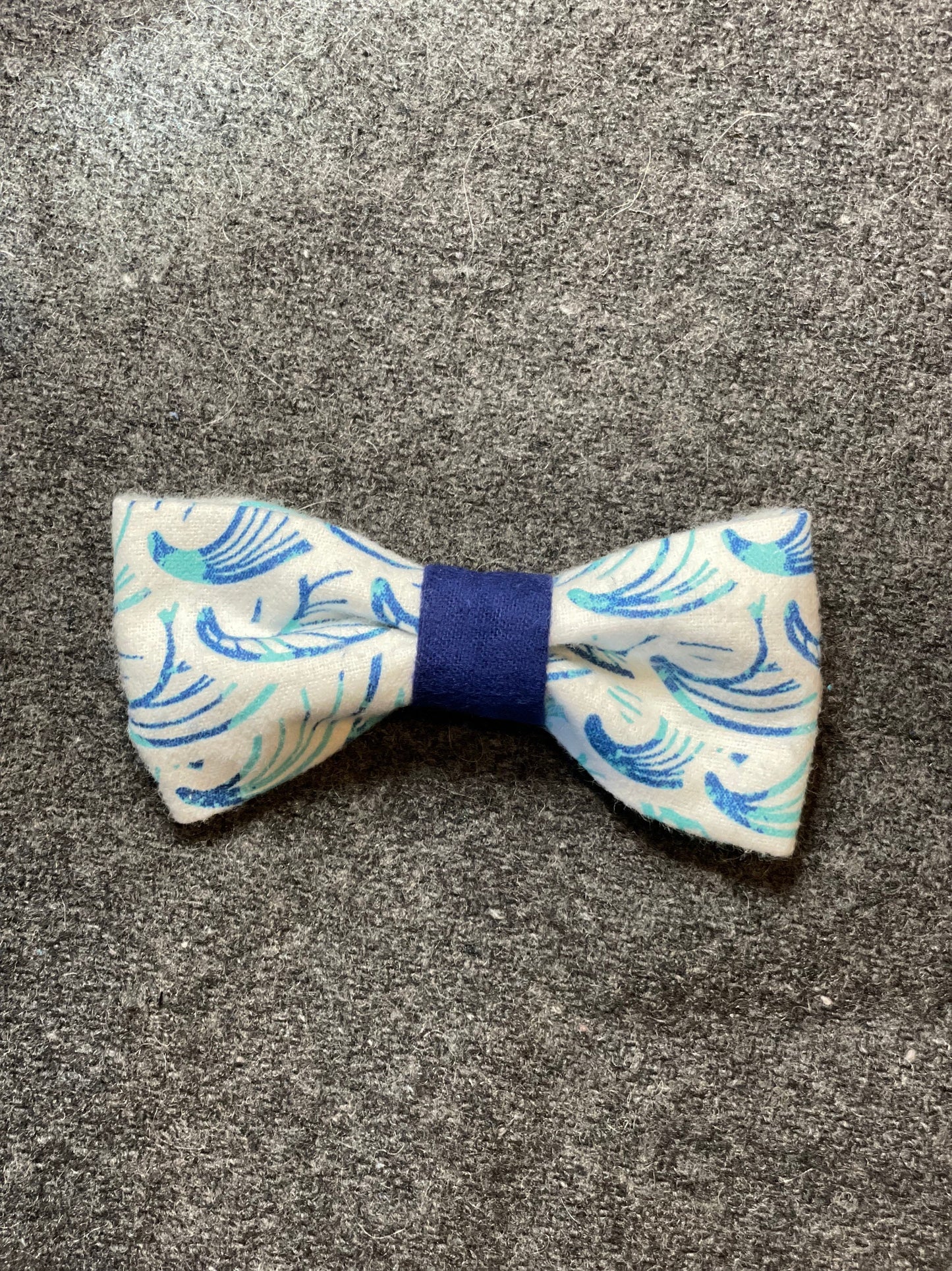 Nautical Waves Dog Bow Tie