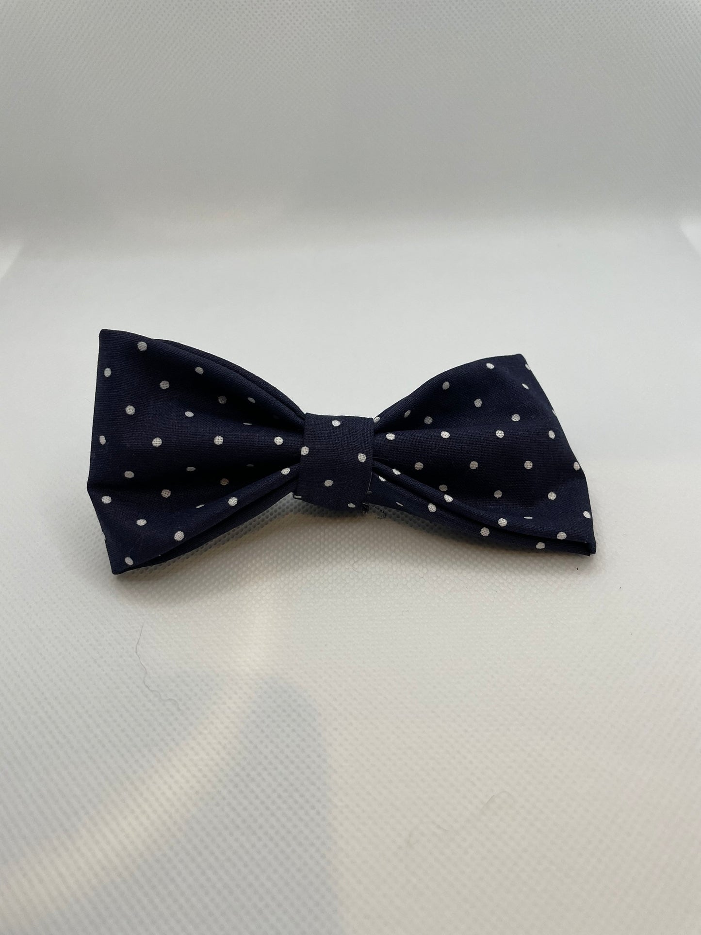 Navy and White Polka Dot Dog Bow Tie| Dog Bowtie | Cat Bowtie | Dog Mom Gift | Gifts for Dog Lovers | Pet Gift