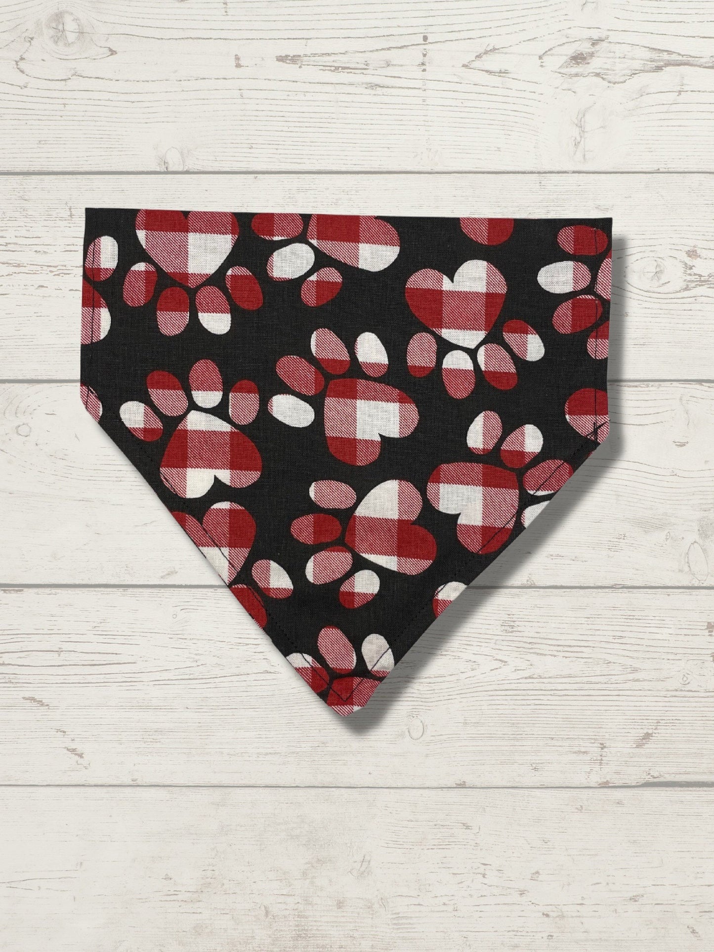 Red Paw Print Heart Bandana | Dog Bandana | Cat Bandana | Dog Mom Gift | Gifts for Dog Lovers | Valentines Gift | Pet Gift