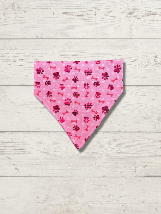 Pink Paws Bandana | Dog Bandana | Cat Bandana | Dog Mom Gift | Gifts for Dog Lovers | Valentines Gift | Pet Gift