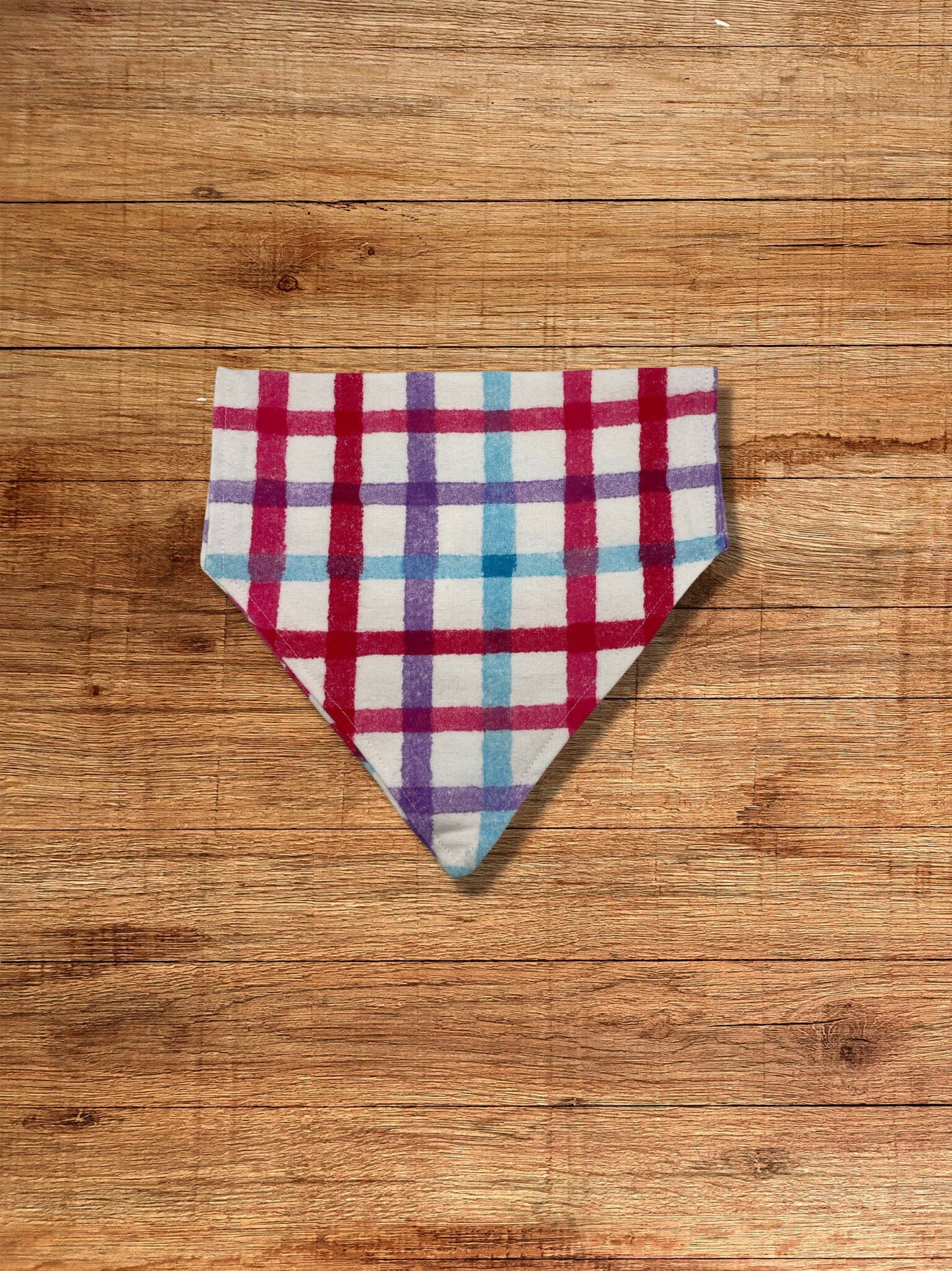 Pink & White Plaid Bandana | Dog Bandana | Cat Bandana | Dog Mom Gift | Gifts for Dog Lovers | Valentines Gift | Pet Gift