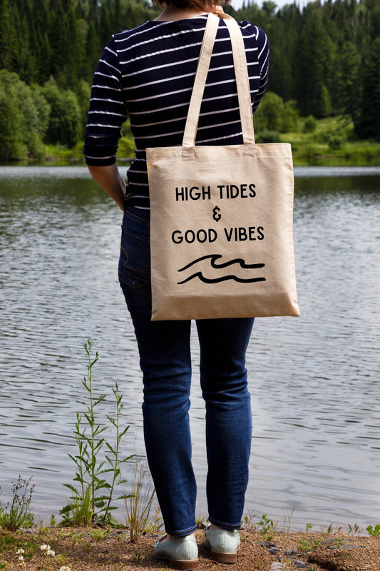 High Tides & Good Vibes Tote Bag