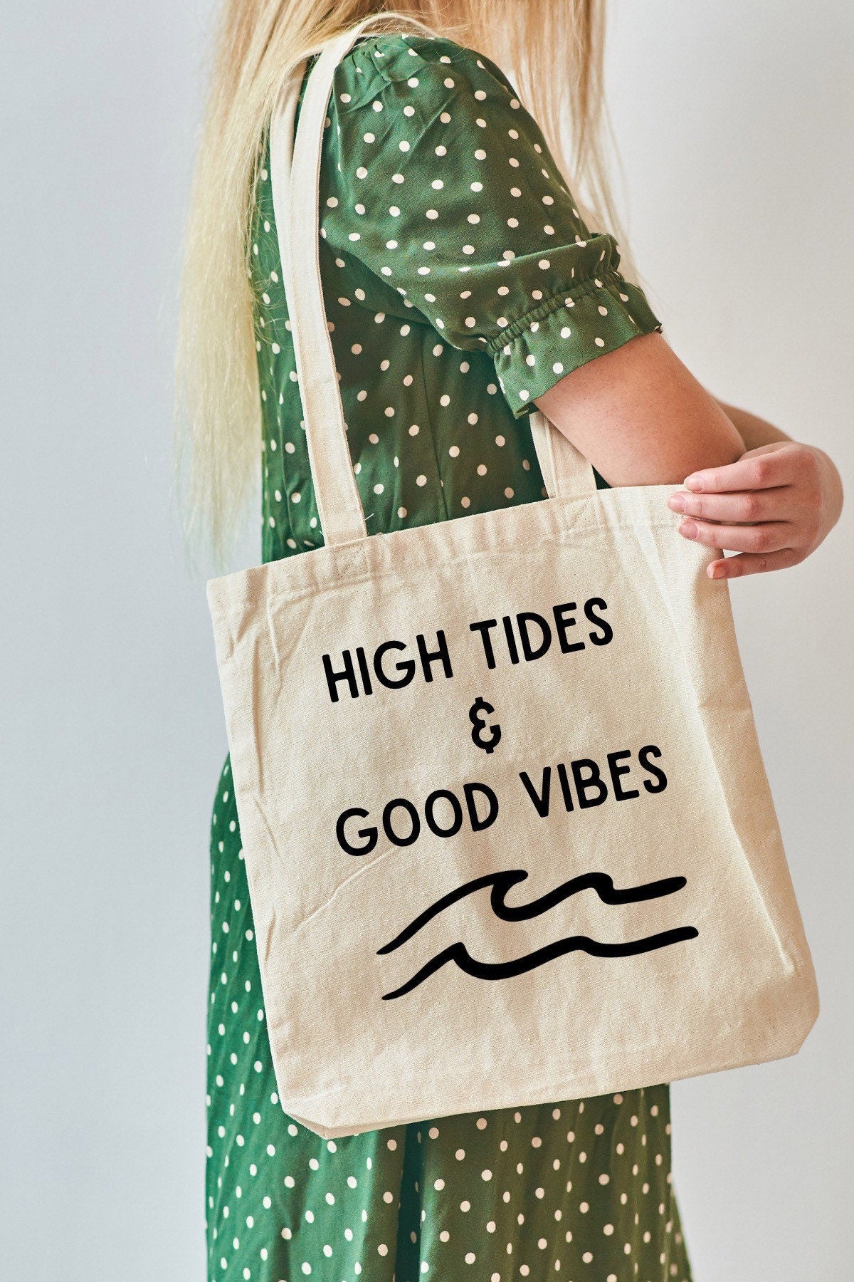 High Tides & Good Vibes Tote Bag