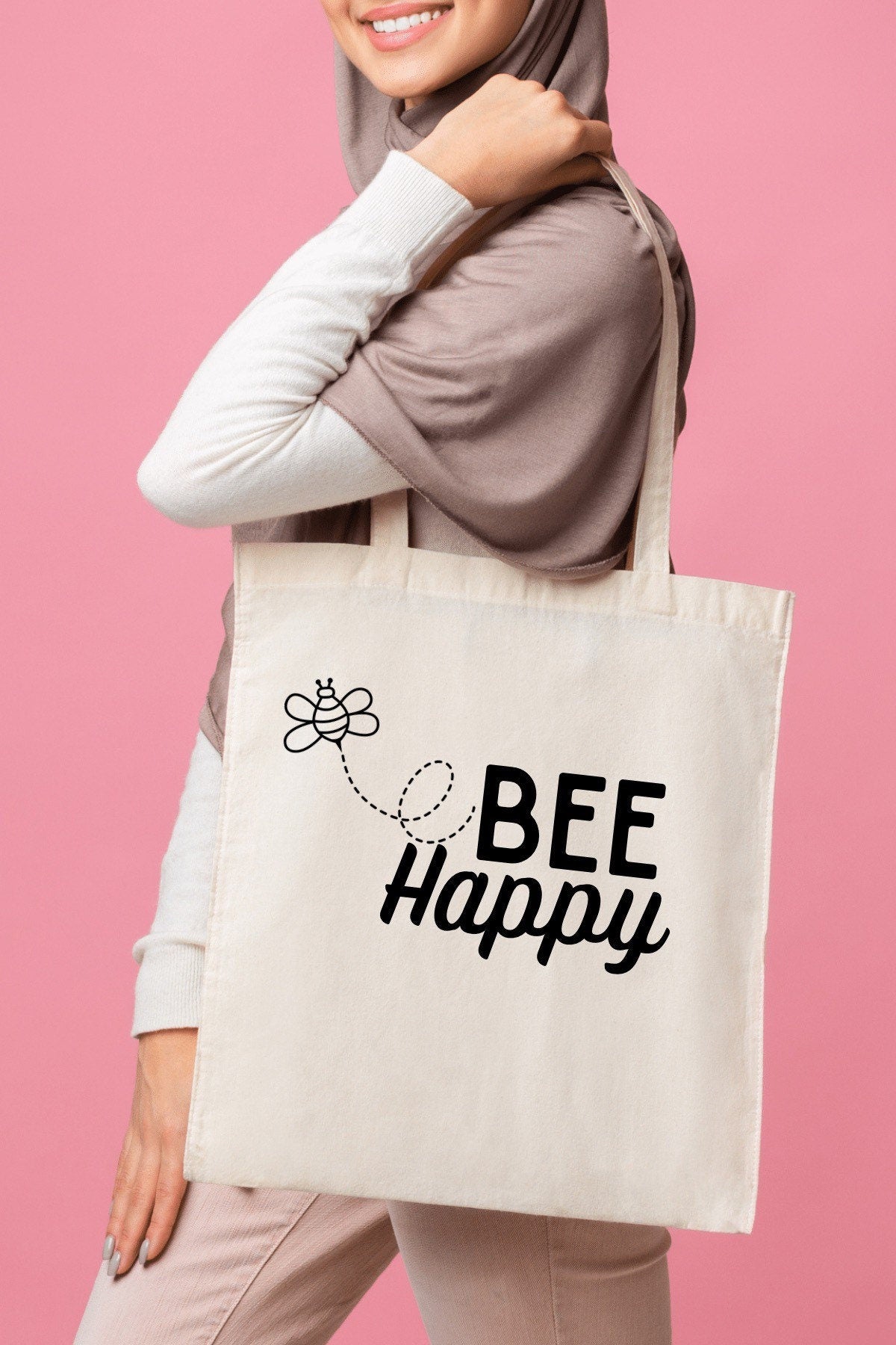 Bee Happy Tote Bag