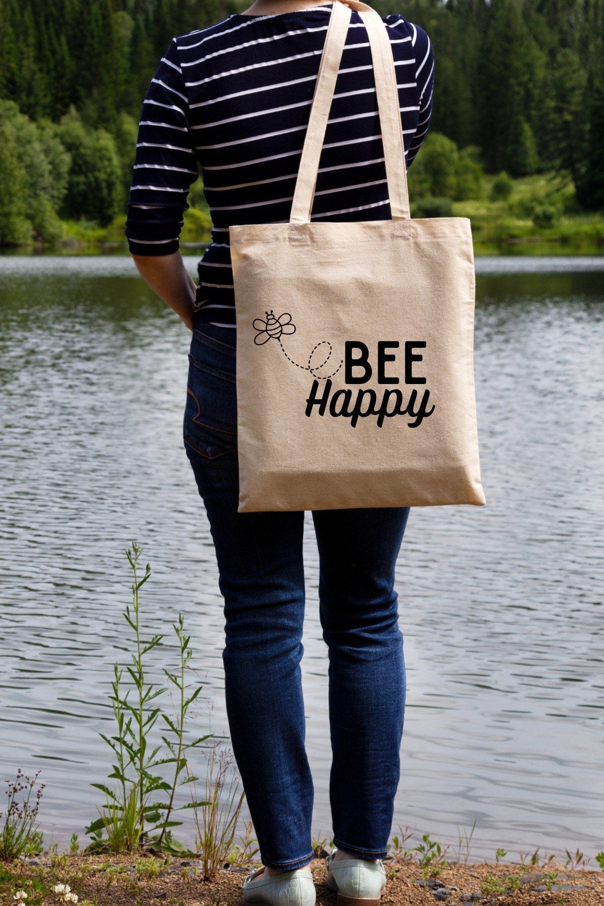 Bee Happy Tote Bag