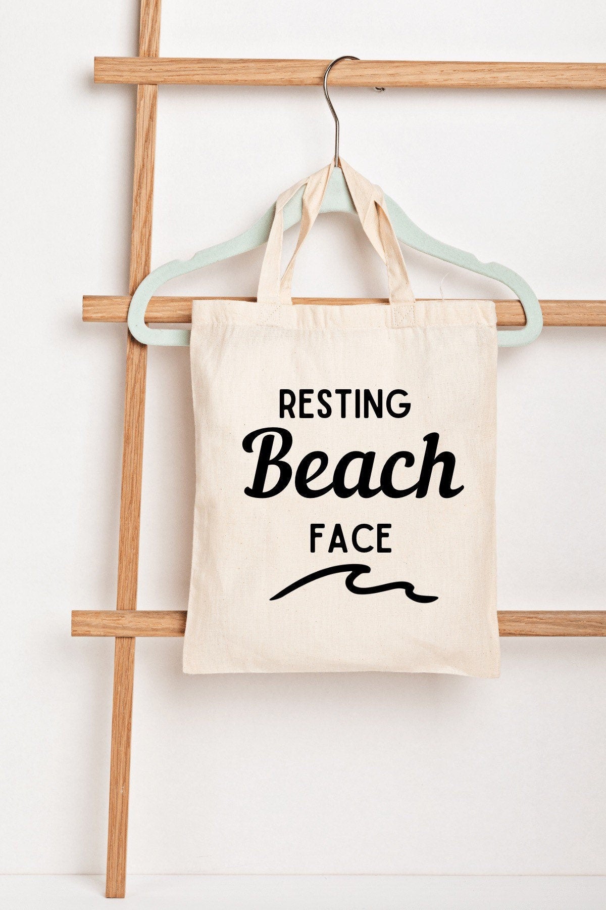 Resting Beach Face Tote Bag