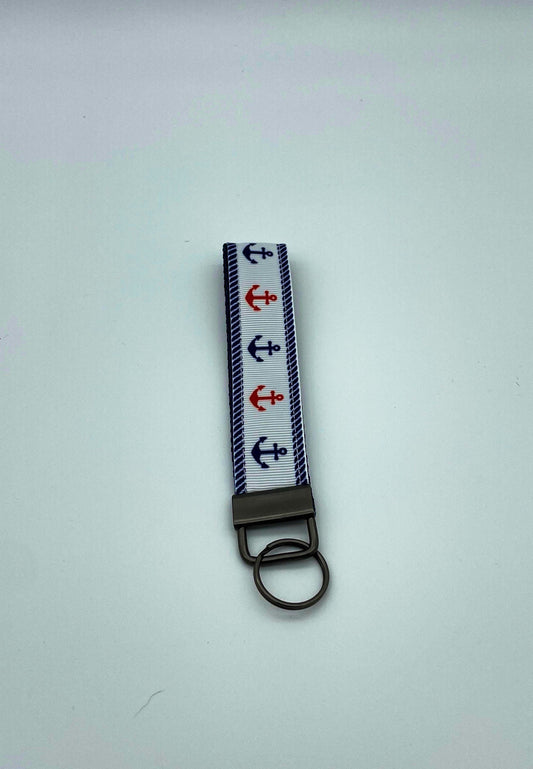 Red and Blue Anchor Key Fob | Gifts for Women | Cute Gifts | Gifts for Men | Preppy Gifts | Useful Gifts | Nautical Gifts